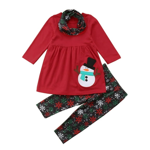 JLMSPLWG Boys Size 6 Christmas Outfit Girl Toddler Christmas Christmas for Baby Girl Kid Clothes Girls Clothes Size 14-16 Outfit Sets Infant Baby, Red 12-18 Months