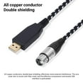 thumbnail image 4 of Microphone Cable Shielded Gold-Plated 300cm USB to XLR Female Mic Recording Link Converter Cable for Studio, 4 of 8