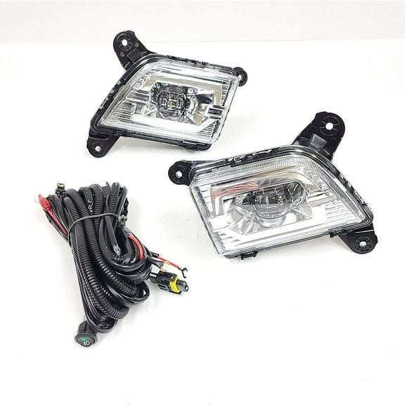 LED Fog Lights Kit For 2020-2022 Chevrolet Silverado 2500HD 3500HD 6.6L V8 Pickup Wire Switch OEM# 84509652 / 84509651 GM2592332 / GM2593332