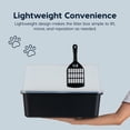 thumbnail image 4 of IRIS Cat Litter Box Small, High Sided, Scatter Shield, Black, 4 of 9