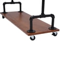 thumbnail image 3 of Miumaeov Wood Garment Rack Clothes Storage Rack w/ Wheels Clothing Hanger Store Display, 3 of 12