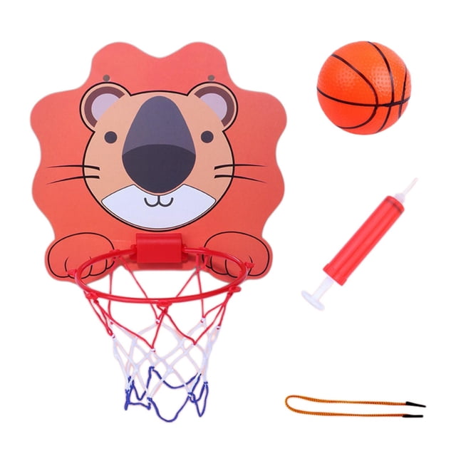 Tablero de dibujos animados pelota, juguetes deportivos, soporte de baloncesto de animales creativos para León Zulema Puesto de baloncesto