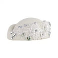 thumbnail image 3 of Womens Summer Sun Hat Beach Hat Wide Brim Outdoor Uv Protection Hat Foldable Cool Mesh Ponytail Bucket Hat Berets Women Church Hats Flower Applique Pillbox Hats Fascinator Tea Caps, 3 of 3