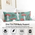 thumbnail image 3 of Boho Mushroom Body Pillow Cover - Soft & Breathable Fabric, Hidden Zipper, 20"x54", Vintage Mushroom Print - Perfect Gift for Side Sleepers, Cottagecore Decor & Pregnancy Support, 3 of 7
