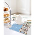 thumbnail image 4 of Spring Easter Sheep Kitchen Dish Towels for Drying Dishes Set of 2, Colorful Eggs Floral Botanical Blue Striped Waffle Weave Microfiber Hand Tea Bathroom Towels Quick Dry & Absorbent Towel 12x12, 4 of 7
