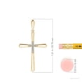 thumbnail image 3 of ANGARA Natural Prong-Set Diamond Fluted Cross Pendant in 14K Yellow Gold for Women (Size-1.2mm| Color-K| Clarity-I3) | April Birthstone, Anniversary, Jewelry Gift for Women | Natural Diamond Necklace, 3 of 7