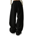 thumbnail image 7 of Generic Baggy Sweatpants for Women Wide Leg Y2K Pants Elastic High Waisted Yoga Workout Trousers with Pockets 2025 Fall Outfits, 7 of 7