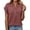 508_Brick Red, variant on T Shirts for Women V Neck Casual Brushed Strip V Neck Bat Short Sleeved T Shirt