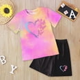 thumbnail image 2 of Girls Summer Outfits 2 Piece Sets Short Sleeve Shirts Shorts Set Kids Clothes Kaprioy Baby Clothes for Girls, 2 of 4