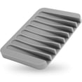 thumbnail image 4 of 2 jaboneras de silicona, con soporte para jabón de drenaje, jabonera de ducha gris, soporte para caja de ahorro de jabón, para encimera de baño, cocina, ducha, mantiene el jabón seco y limpio, 4 of 5