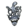 thumbnail image 6 of Hampton Nautical Dark Blue Whitewashed Cast Iron Wall Mounted Octopus Bottle Opener, 6 of 7