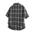 thumbnail image 4 of Awdenio Button Down Shirt Men Plaid Short Sleeve Casual Button Down Shirts Collared Fall Clothes, 4 of 9