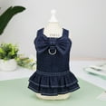 thumbnail image 4 of Stylish Denim Dog Dress Summer Spring Pet Fashion Cute Puppy Outfit Comfortable Apparel, 4 of 6