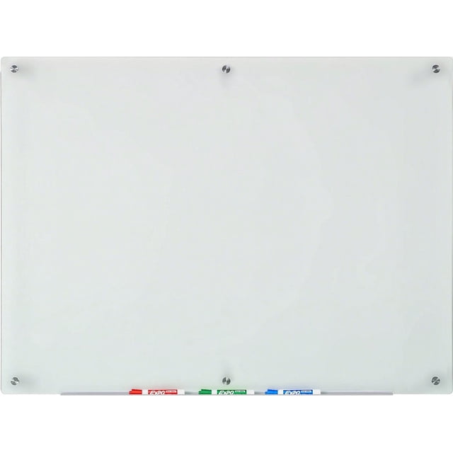 Audio-Visual Direct Frosted Glass Dry-Erase Board Set -90 x 120 cm- (Non-Magnetic)