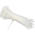 thumbnail image 1 of Bridas para cables de 200 mm x 2,5 mm, bridas para cables, bridas para cables de nailon Rilsan, bridas para cables de 200 mm, blanco, paquete de 600 piezas, blanco, 1 of 5