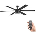 thumbnail image 1 of Honeywell Kaliza Ceiling Fan, Color Changing LED and Remote Control, 60", Black, 1 of 12