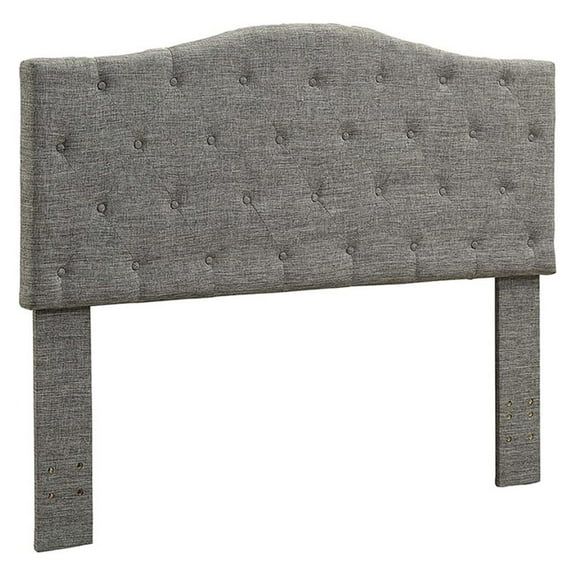 Furniture of America Saira Fabric Full/Queen Tufted Headboard in Gray