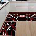 thumbnail image 3 of Modern Abstract Art Kitchen Mats for Floor Cushioned Anti Fatigue 2 Piece Set Kitchen Runner Rugs Non Skid Washable Geometric Circle Black Red Doormat for Kitchen Bathroom Bedroom Decor, 3 of 6