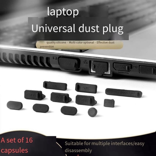 16 tapones antipolvo universales para ordenador portátil, con interfaz USB, impermeables.