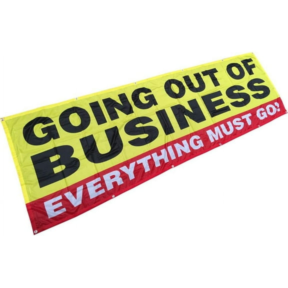 3x10 Ft Going Out of Business Banner Sign Store Closing Vinyl Alt - Polyster Fabric yb