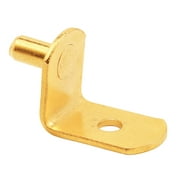 Slide-co Shelf Support Pegs Steel Brass Plated 5mm Diameter Bracket