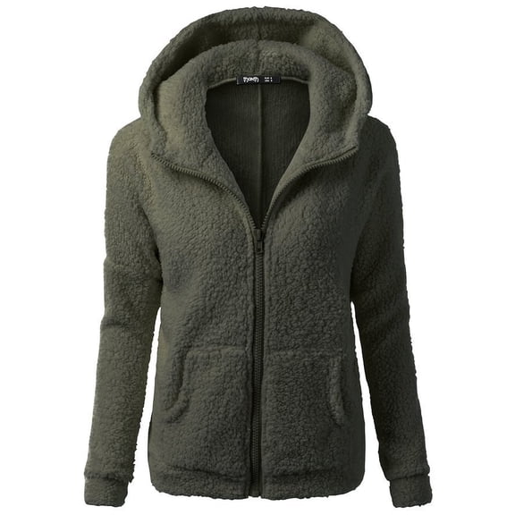 KDFJPTH Sweater Outwear Winter Zipper Hooded Coat Coat Wool Cotton Women Coat Warm Women's Coat Female Fall Jackets Cold Weather Jacket