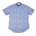 thumbnail image 2 of New  Brooks Brothers Mens Blue White Reverse Print Short Sleeve Shirt Medium M 3201-4, 2 of 3