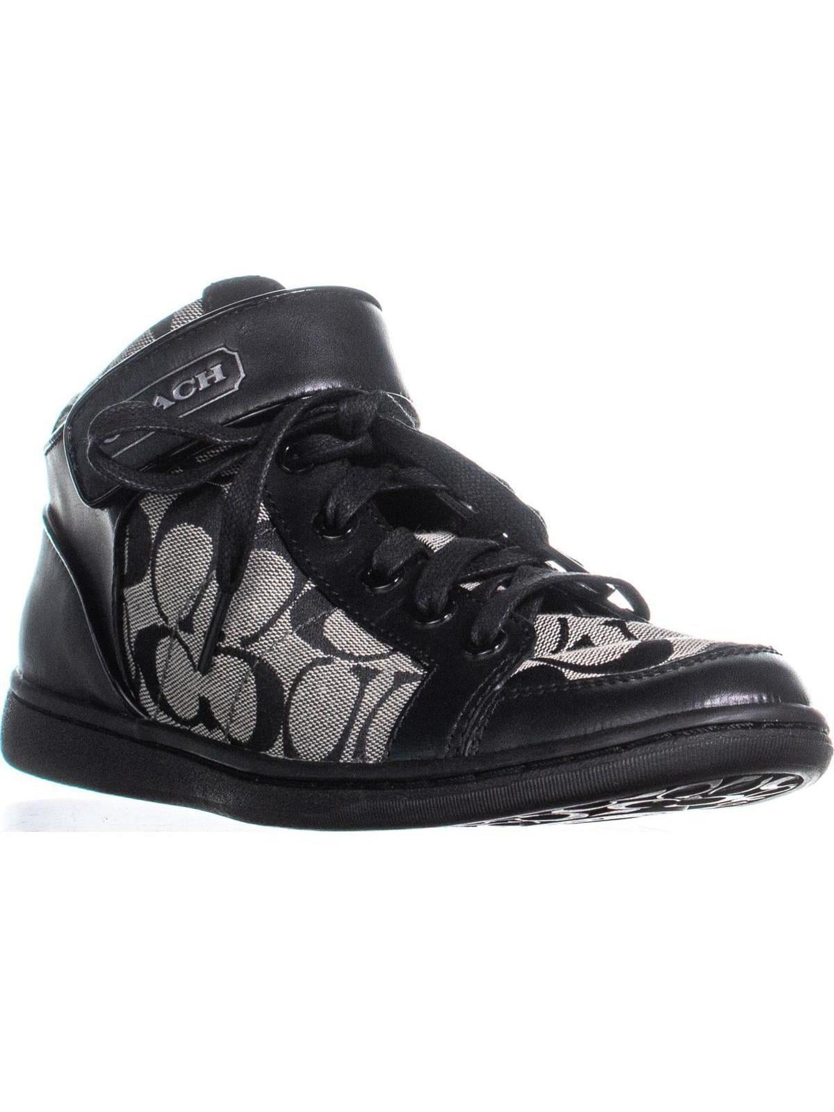 coach black high top sneakers