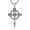 Oxidized, variant on Nail Cross Necklace 925 Sterling Silver/18K Gold Plated/Black Christian Cross Pendant Jewelry for Men Women, with Stainless Steel Chain 22+2 Inch