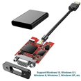 thumbnail image 4 of Adaptateur USB vers VGA, Adaptateur USB 3.0 vers VGA Mini Carte Vidéo Externe Full HD Adaptateur Multi-Moniteur Convertisseur Vidéo Multi-Affichage Supporte Résolution Max 1080p pour Win 7/8/10 (Noir), 4 of 4