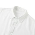 thumbnail image 6 of Nfurl Cuffed Sleeve Shirts for Men Button Down Summer Beach Shirt Casual Collared T-Shirts Wrinkle Free Vacation Tops Classic Fit Party Wedding Shirt, 6 of 9