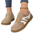 thumbnail image 3 of Willtoo Women's Stylish Round Toe Casual Shoes Comfortable Sports Lace Up Low Top Flat Sneakers Female All Match Retro Fashion Sneakers, 3 of 5