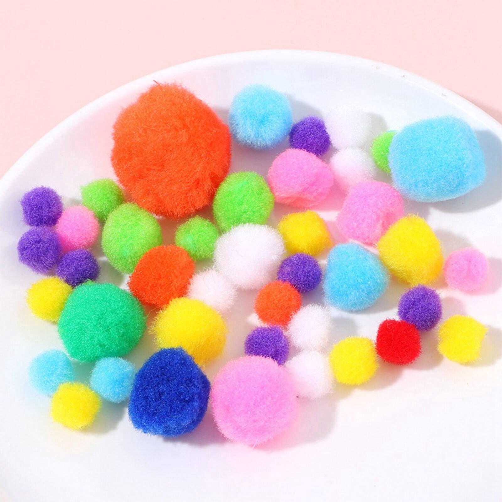 TUWAFE 2026 New 300 Pcs Pom Poms for Crafts Unique Style Pom Poms Diy Accessories Pompoms for Crafts Decorations Art Projects Dark Purple