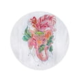 thumbnail image 2 of SIDONKU 60 inch Round Beach Towel Blanket Colorful Abstract Sketch of Circus Elephant on Red Travel Circle Circular Towels Mat Tapestry Beach Throw, 2 of 2