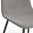 thumbnail image 7 of Pemberly Row Contemporary Velvet Side Chairs (Set of 2) in Gray, 7 of 7