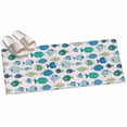 thumbnail image 2 of Hallway Runner Rug 2'x6', Pink Fishes Kitchen Runner Rugs Non-Slip Carpet Mats, Cartoon Coastal Ocean Fish Striped Bedside Rugs Runners Washable Floor Carpet for Bathroom Laundry Room, 2 of 8