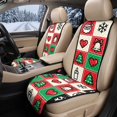 thumbnail image 2 of CHAQLIN Christmas Icons Checkered Quilted Car Seat Protector, Non Slip Polyester Car Seat Covers 2 Pcs Non‑Slip Car Front Seat Covers for Universal Fit for Most Vehicles, 2 of 7