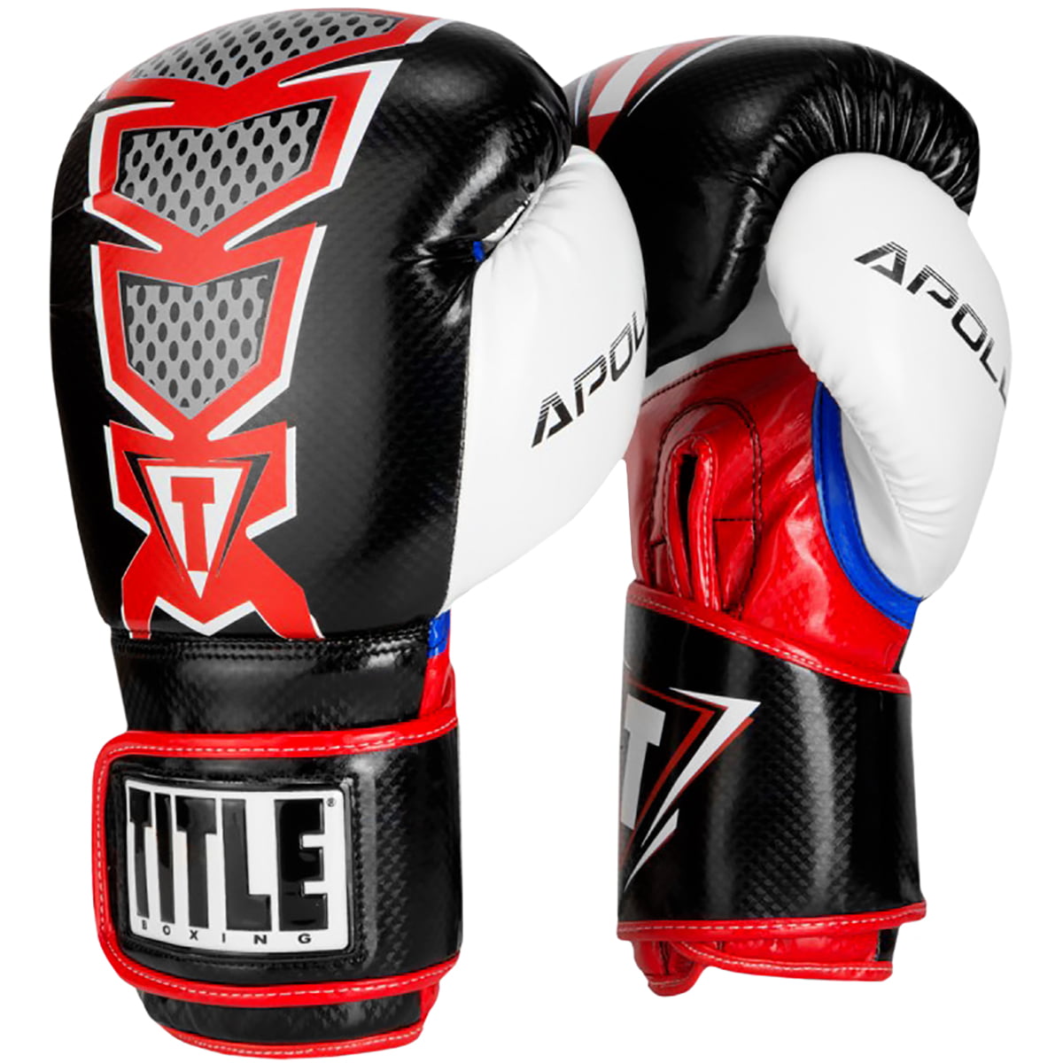 New in Bag Black Title Boxing HIT IT HARD Training Gloves REG 