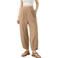 thumbnail image 1 of Pantalones de chándal para mujer 2025: forrados, holgados, deportivos, con bolsillos, de poliéster, de cintura alta, aptos para deporte/informal, para todas las estaciones, 1 of 6