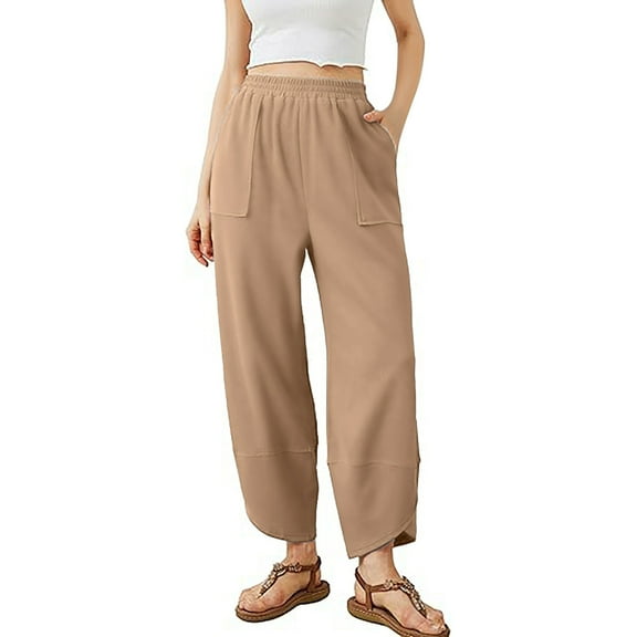 WENWU Pants for Women'S Pants Casual Khaki Baggy Pants Loose Yoga Pants for Women Wide Leg Lounge Pants Womens Fall Pants
