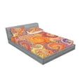 thumbnail image 2 of Ambesonne Abstract Fitted Sheet & Pillow Sham Set, Grunge Sun Boho, Full, Multicolor, 2 of 2