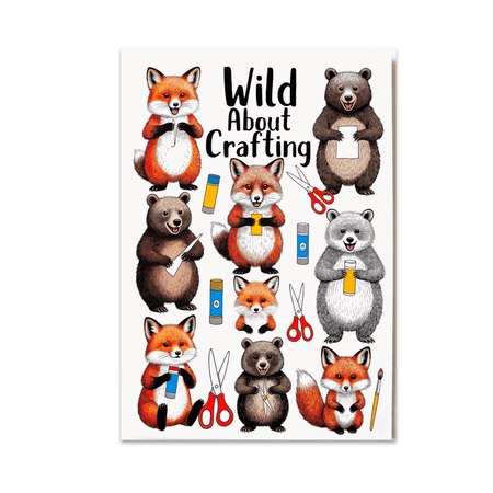 Wild About Crafting Poster Art - Nature Crafts Enthusiast - 13x19 Poster Print