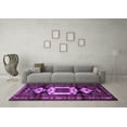thumbnail image 3 of Ahgly Company Machine Washable Indoor Rectangle Persian Purple Traditional Area Rugs, 2' x 4', 3 of 4