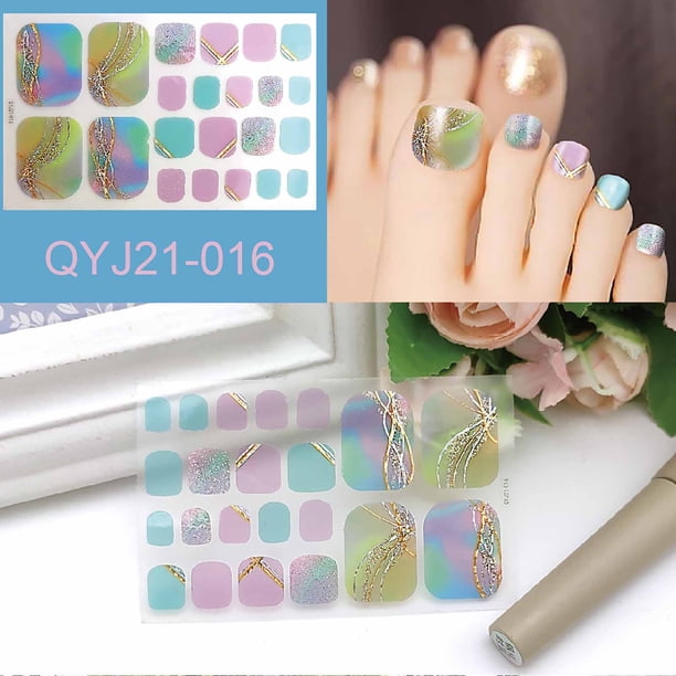 Pegatinas para uñas para decoración de uñas, pegatinas para uñas para mujeres, pegatinas para uñas de los pies, pegatinas para uñas de los pies, pegatinas para uñas de imitación de diamante bronceado,