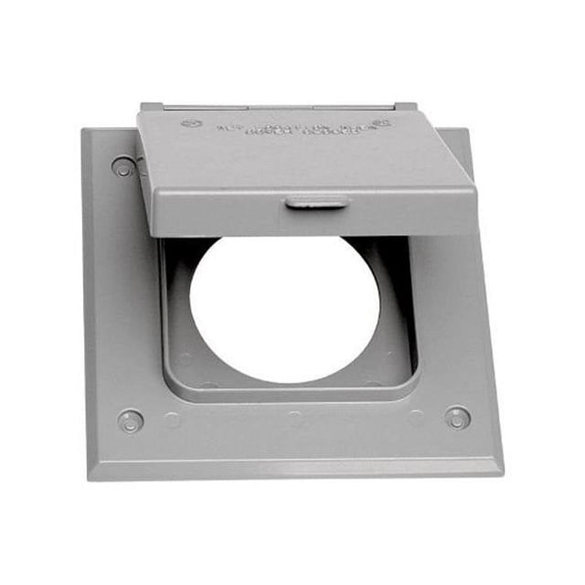 Sigma Electric 14321 Couvercle de Sortie à 2 Rangées Gris - 4,55 x 4,55 Po