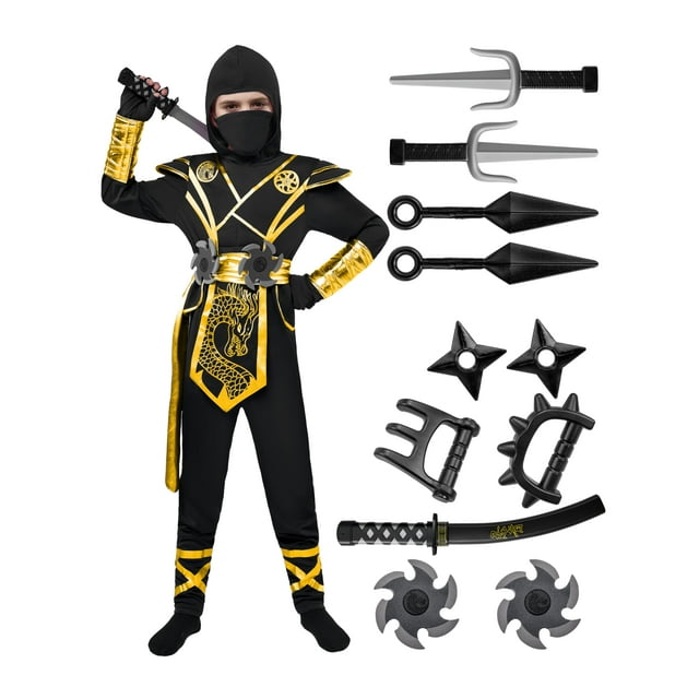 Disfraz de Ninja de Halloween de Spooktacular Creations para niños de 10 a 12 años