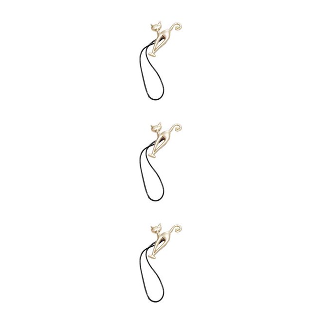 Destyer Curtain Cat-shaped Tiebacks Magnetic Multifunctional Small Buckle Wide Application Clips Home Office Curtains Ring Sub-gold 3Set