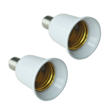 

2X E14 to E27 Extend Base LED CFL Light Bulb Lamp Adapter Converter Screw Socket