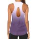 thumbnail image 2 of Playeras,Blusas y Tops,Ropa para Mujer Mujeres camisetas sin mangas Dressy Casual Camiseta de yoga sin mangas transpirable con cuello redondo para mujer (Purple, XL), 2 of 5