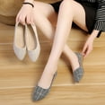 thumbnail image 1 of unbranded 1Par Femenino Beige Flats Con Punta Antideslizante Y Confortable, 1 of 8